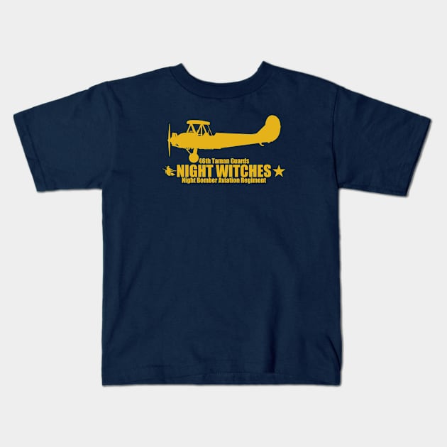 WW2 Night Witches Kids T-Shirt by TCP